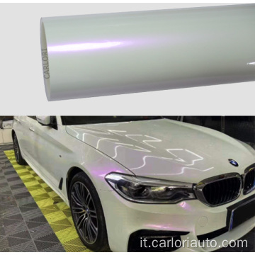 Gloss Perla Bianco Purple Car Wrap Viny